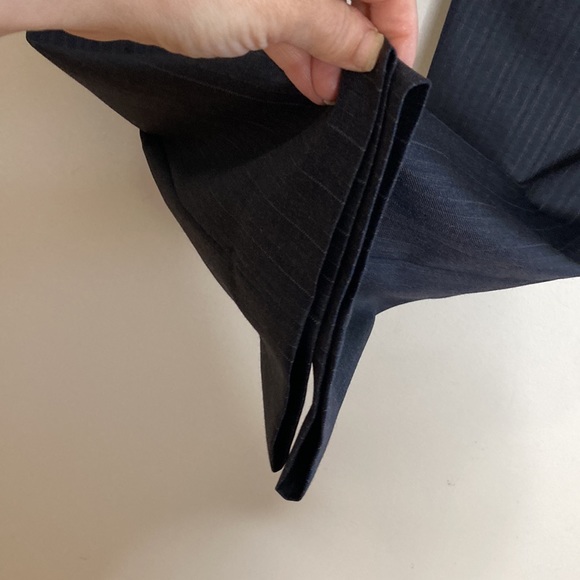 Z Zegna Suit Mens 38R 34 x 30 Gray Blue Pinstripe Wool 2 Piece Blazer Pants - Picture 13 of 16